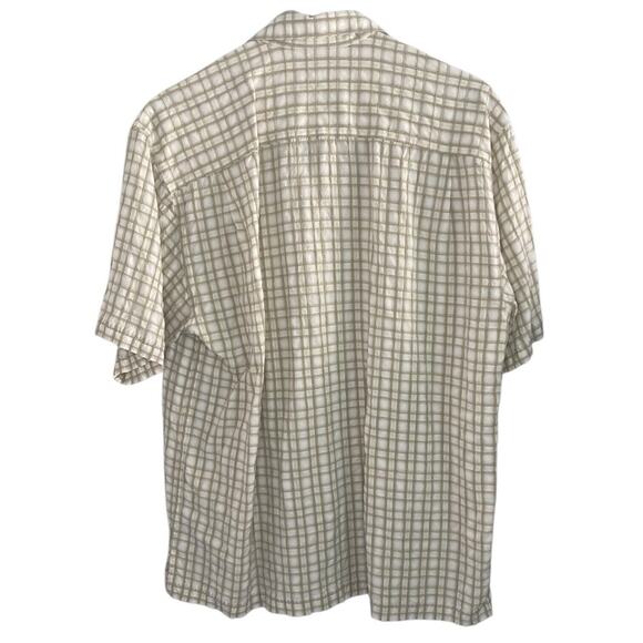 Tommy Bahama Mens Size L Short Sleeve Plaid Tencel Lyocell Button Up Shirt - Picture 4 of 6